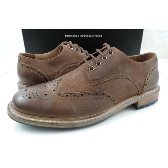 Men\'s French Connection Flynn Lace Up Oxford Shoes Leather / Suede Brown Size 11 main image 5